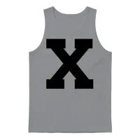 Letter X Unisex Tank Top - Sport Grey – 1
