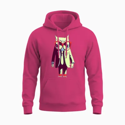 Owl Biz Unisex Hoodie - Heliconia