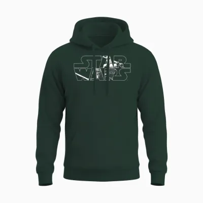 Star Wars Light vs Dark White Unisex Hoodie - Forest
