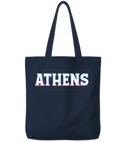 Retro - Athens Tote Bags - Navy