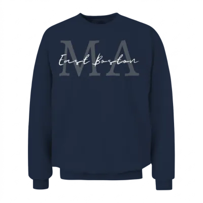 East Boston Massachusetts Ma Vacation Unisex Sweatshirt - Navy