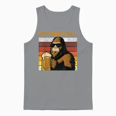 I'm Beersexual Funny Beer Lover Beersexual Flag Colors Unisex Tank Top - Sport Grey