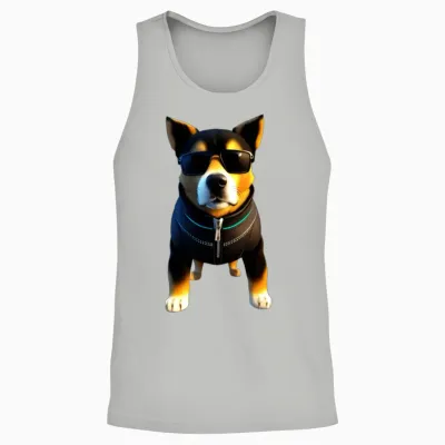 Cool Dog Unisex Tank Top - Ash