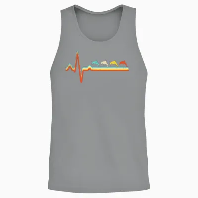 Dolphin Retro Unisex Tank Top - Sport Grey