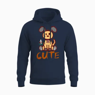 Cute but Creepy Funny Unisex Hoodie - Navy