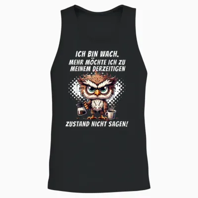 Müde Faul Ich Will Schlafen Funny Pyjamas Morgenmuffel T-Shirt, Black Unisex Tank Top - Black
