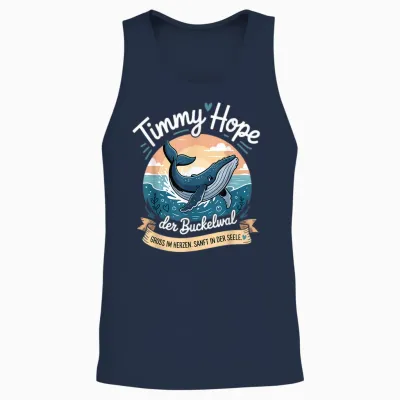 Timmy Hope Buckelwal Wal Meer Ozean Natur Design Unisex Tank Top - Navy