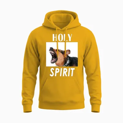 Holy Spirit Dog Barking Unisex Hoodie - Gold
