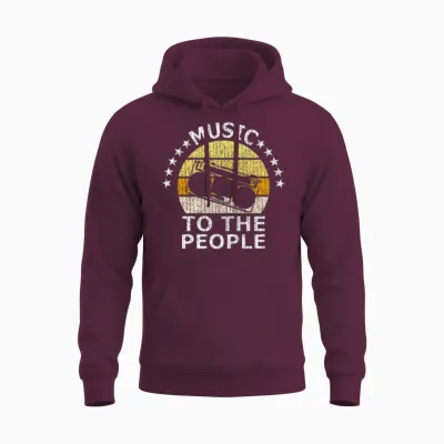 Music Festival Band Unisex Hoodie - Maroon