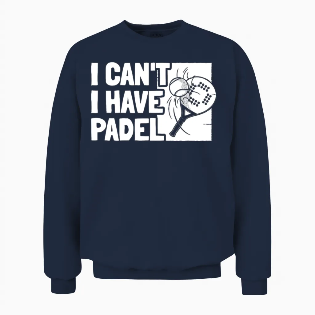 Padel No Puedo Tengo Padel Unisex Sweatshirt in Navy