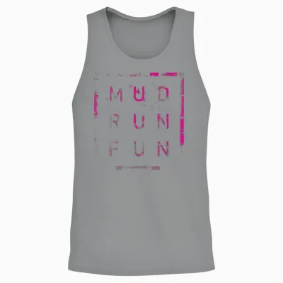 Mud Run Fun Tough Mudder Pink Trail Running Und Marathon Unisex Tank Top - Sport Grey