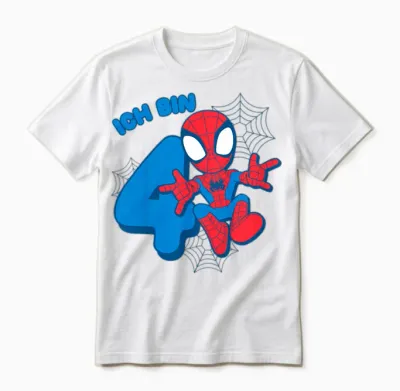Children's Marvel Spider-Man Cute Spidey Birthday T-Shirt 4 Years Unisex T-Shirt - White
