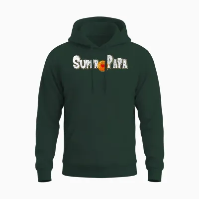 Super Papa for Papa Cool and Geek Fan of Anime and Manga T-Shirt, Black, S Unisex Hoodie - Forest