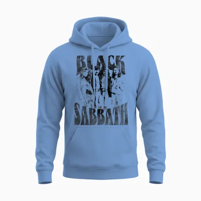 Official Black Sabbath Group Photo Unisex Hoodie - Carolina Blue