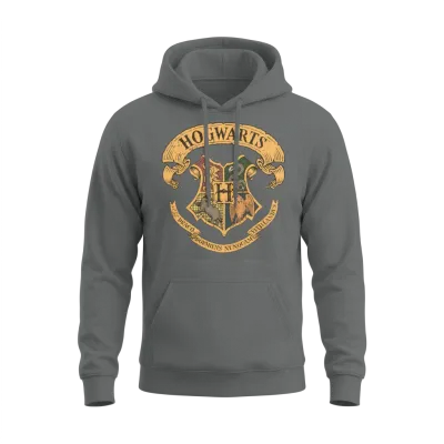 Harry Potter Hogwarts Coat of Arms Unisex Hoodie - Graphite Heather