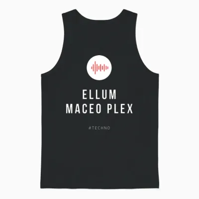 Ellum Maceo Plex Tshirt Techno Funny Unisex Tank Top - Black