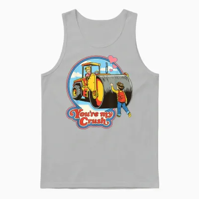 You're My Crush Valentine Sarcastic Retro Funny Adult Humor Unisex Tank Top - Ash