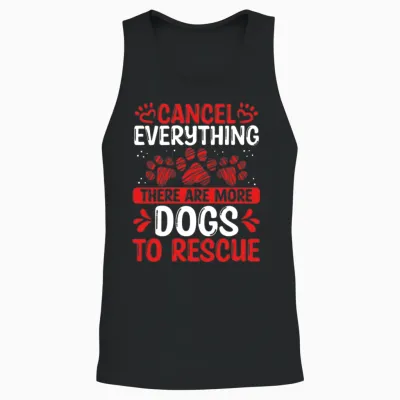 Foster Dogs Rescuer Shelter Dog Adopt Dog Funny Unisex Tank Top - Black