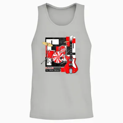 The White Stripes Band Set Unisex Tank Top - Ash