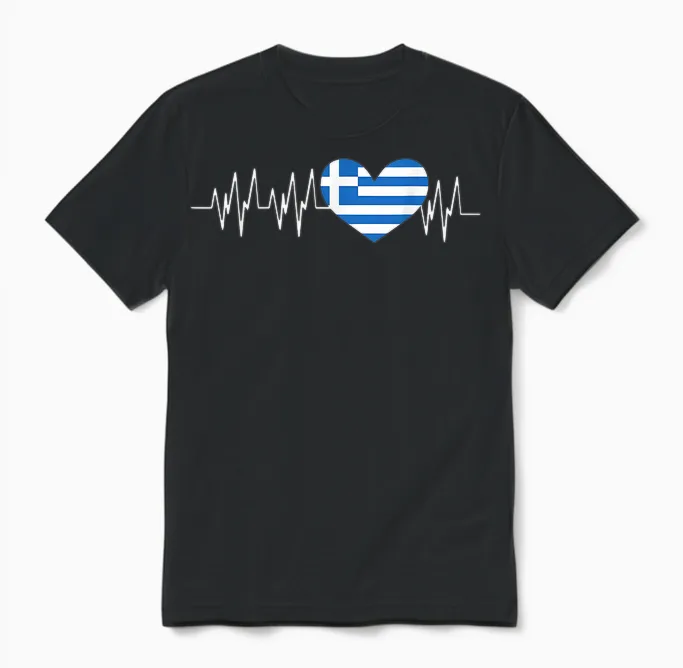 Griechenland Geschenk Flagge Greece Grieche Hellas Athen Unisex T-Shirt in Black