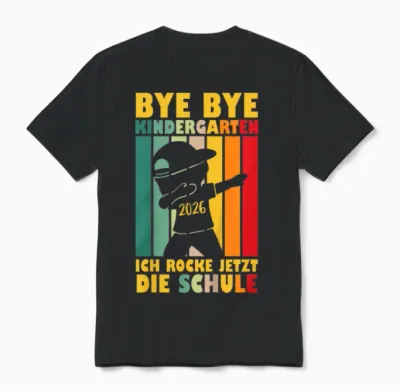 Bye Bye Kindergarten Geschafft 2026 Kita Abgänger 2026 Unisex T-Shirt - Black