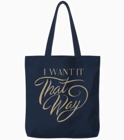 Backstreet Boys – Cursive Iwitw Tote Bags - Navy