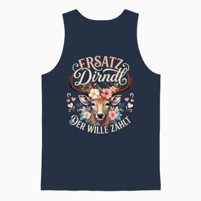 Passend Für Oktoberfest T-Shirt Damen Trachtenshirt Dirndl Unisex Tank Top - Navy