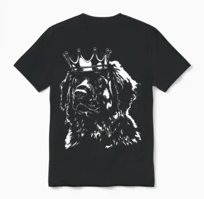 Funny Leonberger Dog Crown Dog Mom Unisex T-Shirt - Black