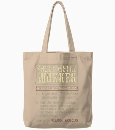 Sheet Metal Worker Funny Dictionary Definition Tote Bags - Natural