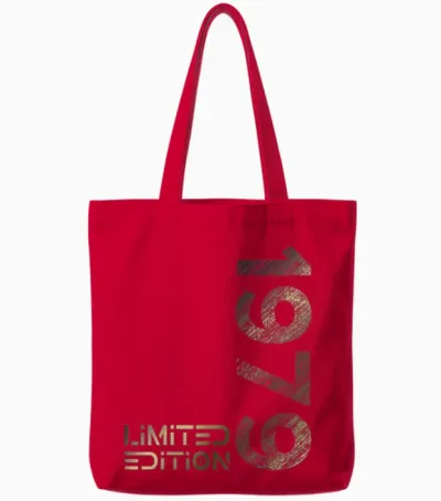 Limited Edition Vintage 1979 Man Woman 44th Birthday T-Shirt, Black Tote Bags - Red