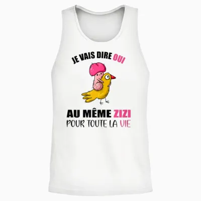 Evjf Same Zizi T-Shirt for the Whole Life Bride to Be T-Shirt, White Unisex Tank Top - White
