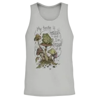Bad Taste Confession – Funny Mushroom & Frog Unisex Tank Top - Ash – 2