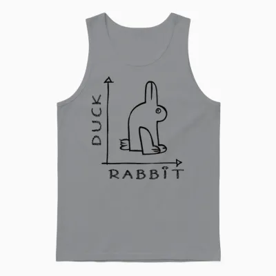 Rabbit Duck Funny Optical Illusion Unisex Tank Top - Sport Grey