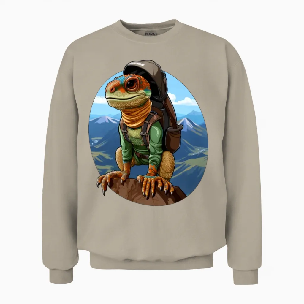 Lizards Mountaineering / Hiking Lizard Unisex Sweatshirt in Sand