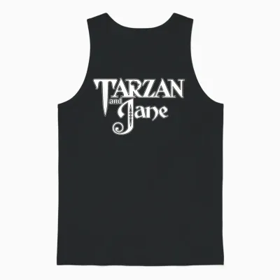 Tarzan and Jane Logo T-Shirt, Black, S Unisex Tank Top - Black