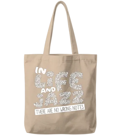 Jazz - Trumpet - Saxophone - Music - I Love Jazz Tote Bags - Natural