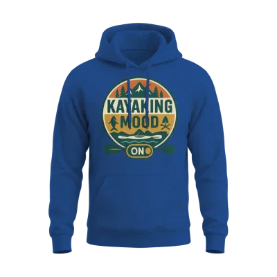 Kayaking Mood Emblem Unisex Hoodie - Royal
