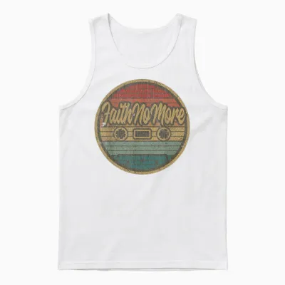 Vintage Faith No More Kassette Retro Circle Musiker Unisex Tank Top - White