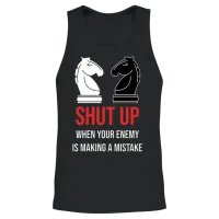 Funny Chess Unisex Tank Top - Black – 2