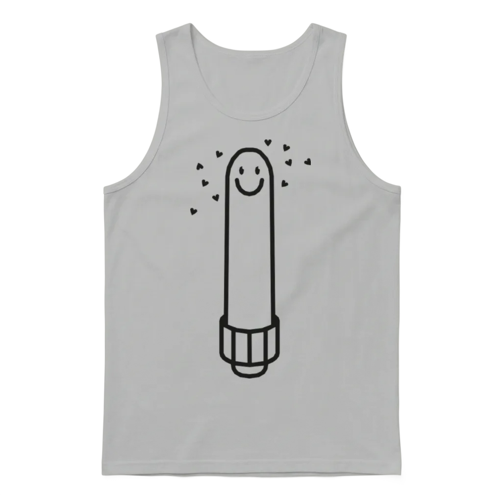 Smiling Dildo Unisex Tank Top - Ash