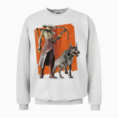 Star Wars the Mandalorian and Grogu Movie Embo and Keibu Unisex Sweatshirt - White