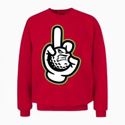 Finger Golf Funny Unisex Sweatshirt - Red