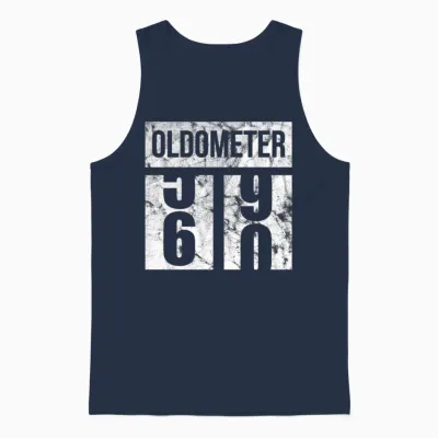 60 Oldometer 60th Birthday Gift Idea Unisex Tank Top - Navy