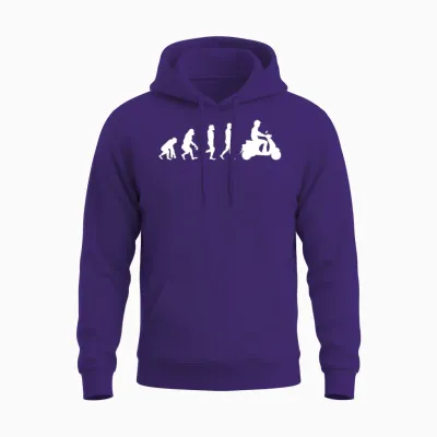 Scooter Rider Scootering Motorbike Moped Evolution Unisex Hoodie - Purple