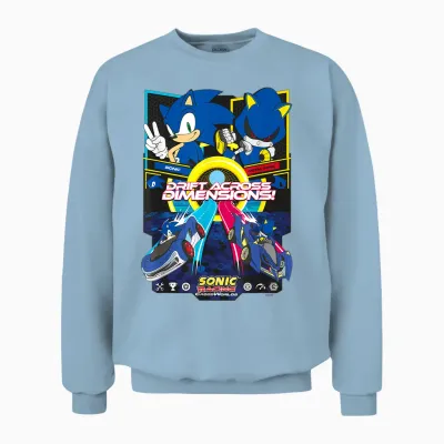 Sonic the Hedgehog: Crossworlds Unisex Sweatshirt - Light Blue