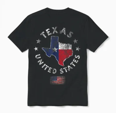 Texas - Usa - Stolz Seit 1845 Texas Fan Unisex T-Shirt - Black