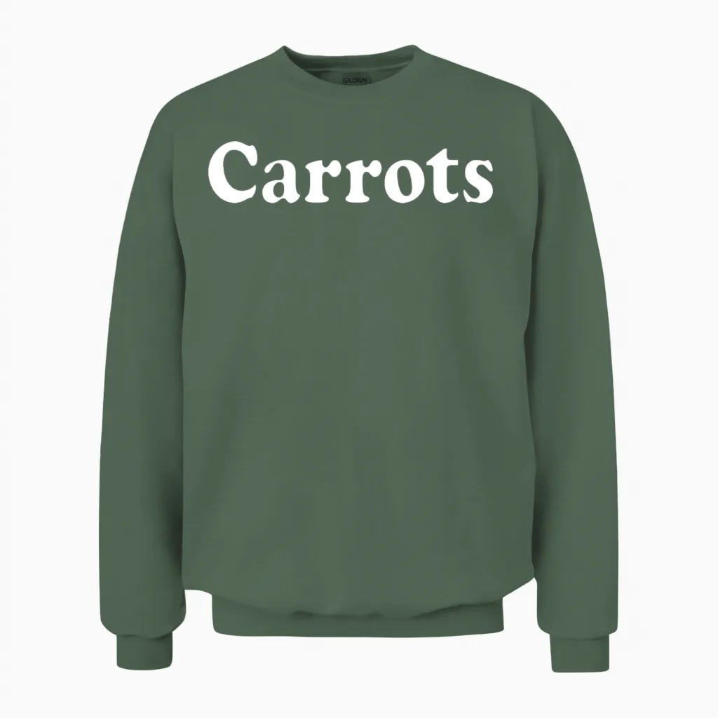 Carrots Unisex Sweatshirt in Military Green