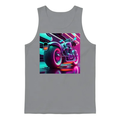 Ride the Retro Wave Unisex Tank Top - Sport Grey