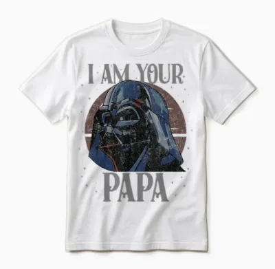 Star Wars Darth Vader I Am Your Papa Retro Father’s Day Unisex T-Shirt - White