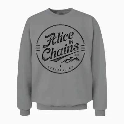 Alice in Chains Logo T-Shirt, Gray, S Unisex Sweatshirt - Sport Grey